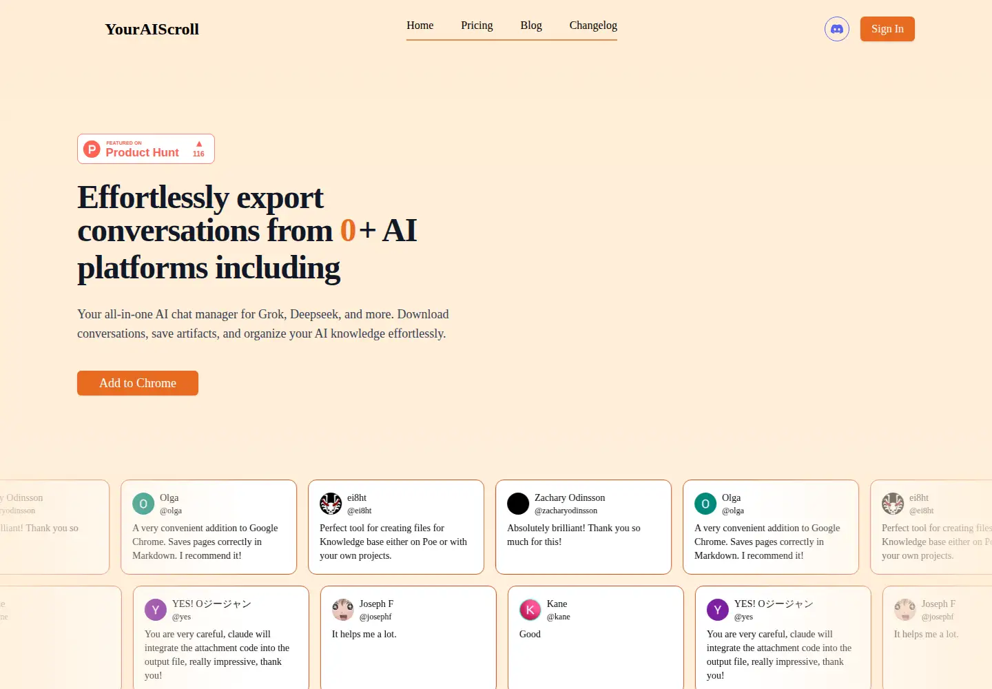Screenshot of youraiscroll.com