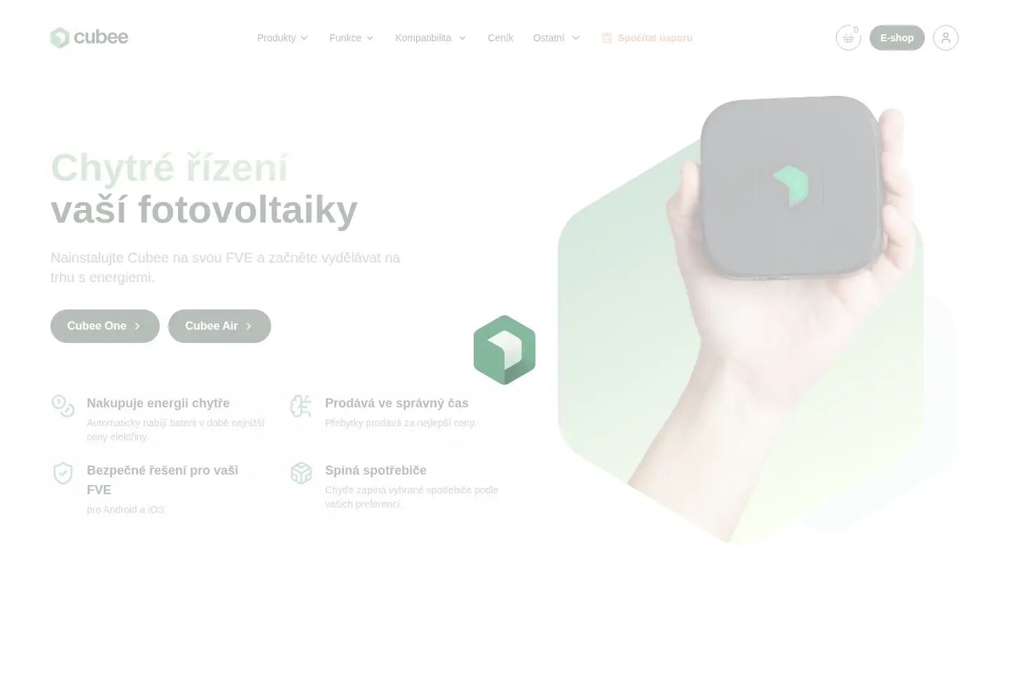 Screenshot of cubee.cz