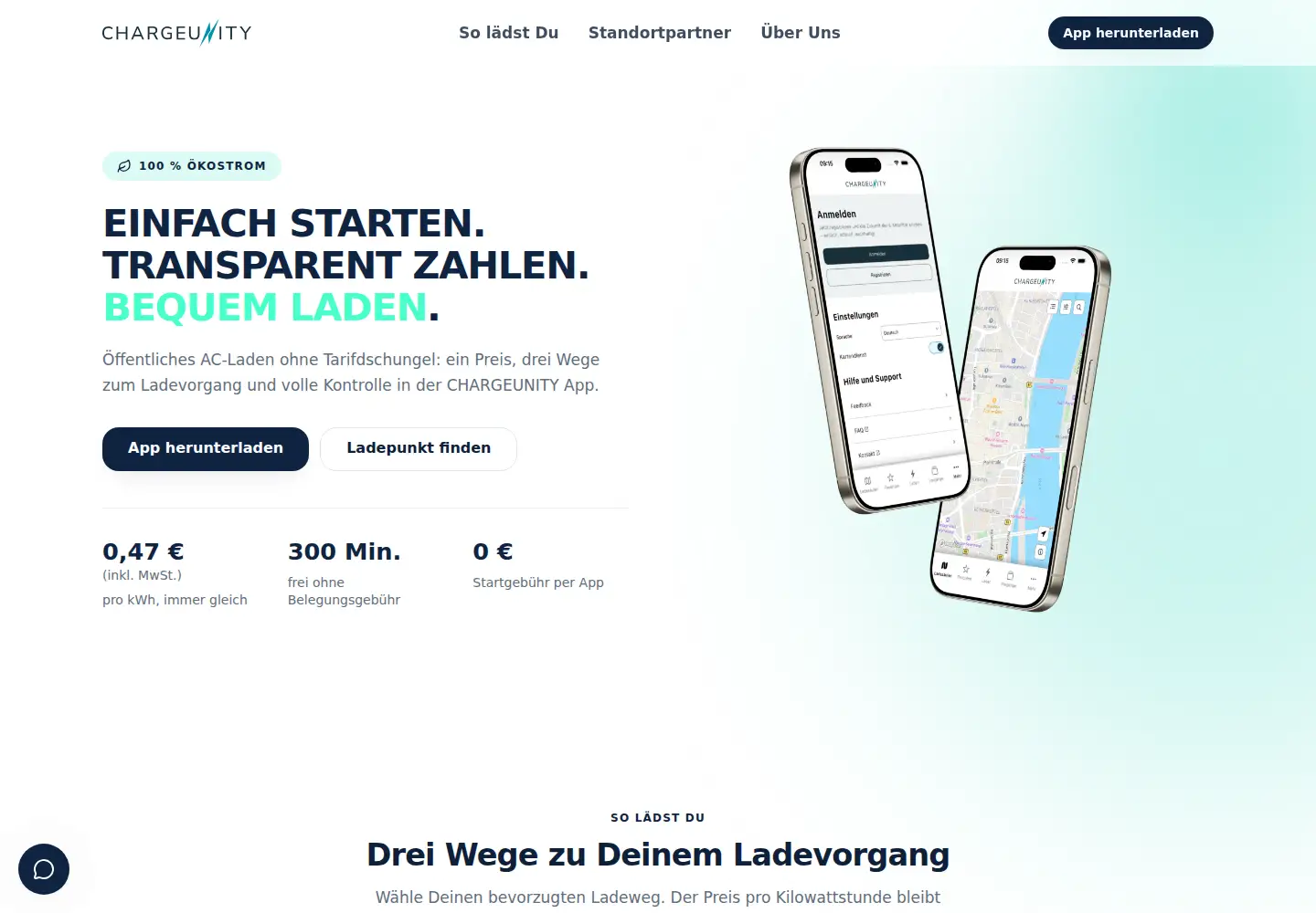 Screenshot of chargeunity.de