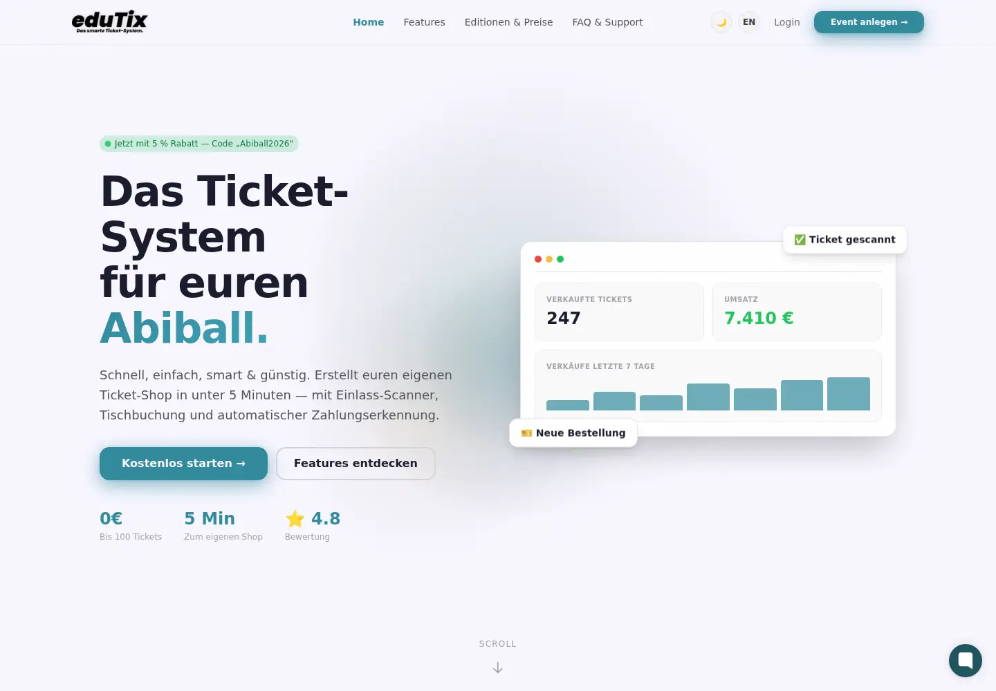 Screenshot of edutix.de