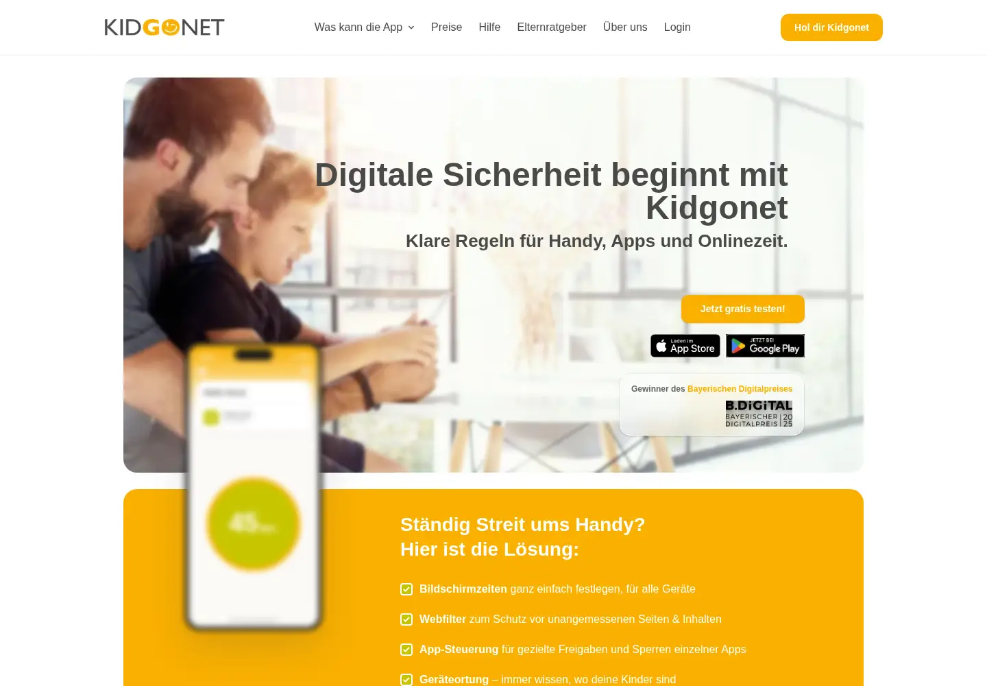 Captured homepage of kidgonet.de in the current scan