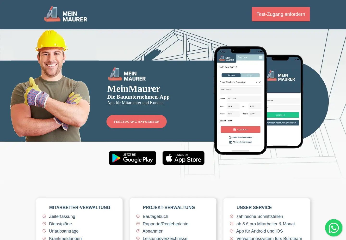 Screenshot of mein-maurer-app.de