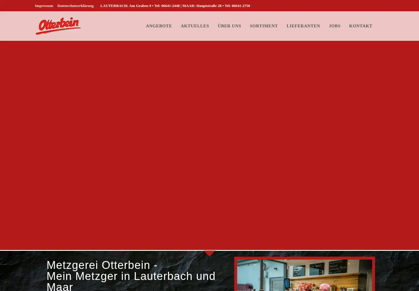 Screenshot of metzgerei-otterbein.de