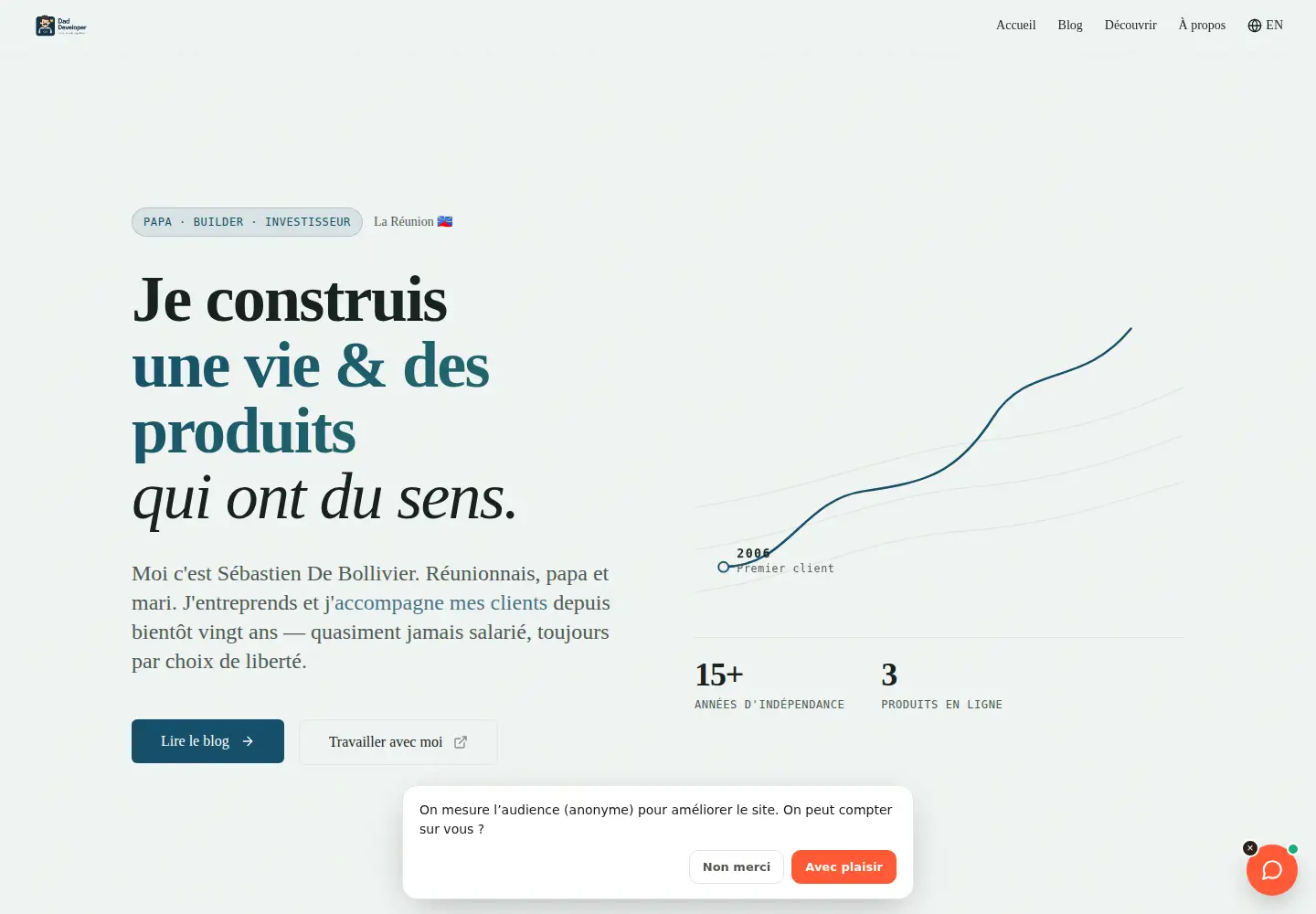 Screenshot of daddeveloper.dev