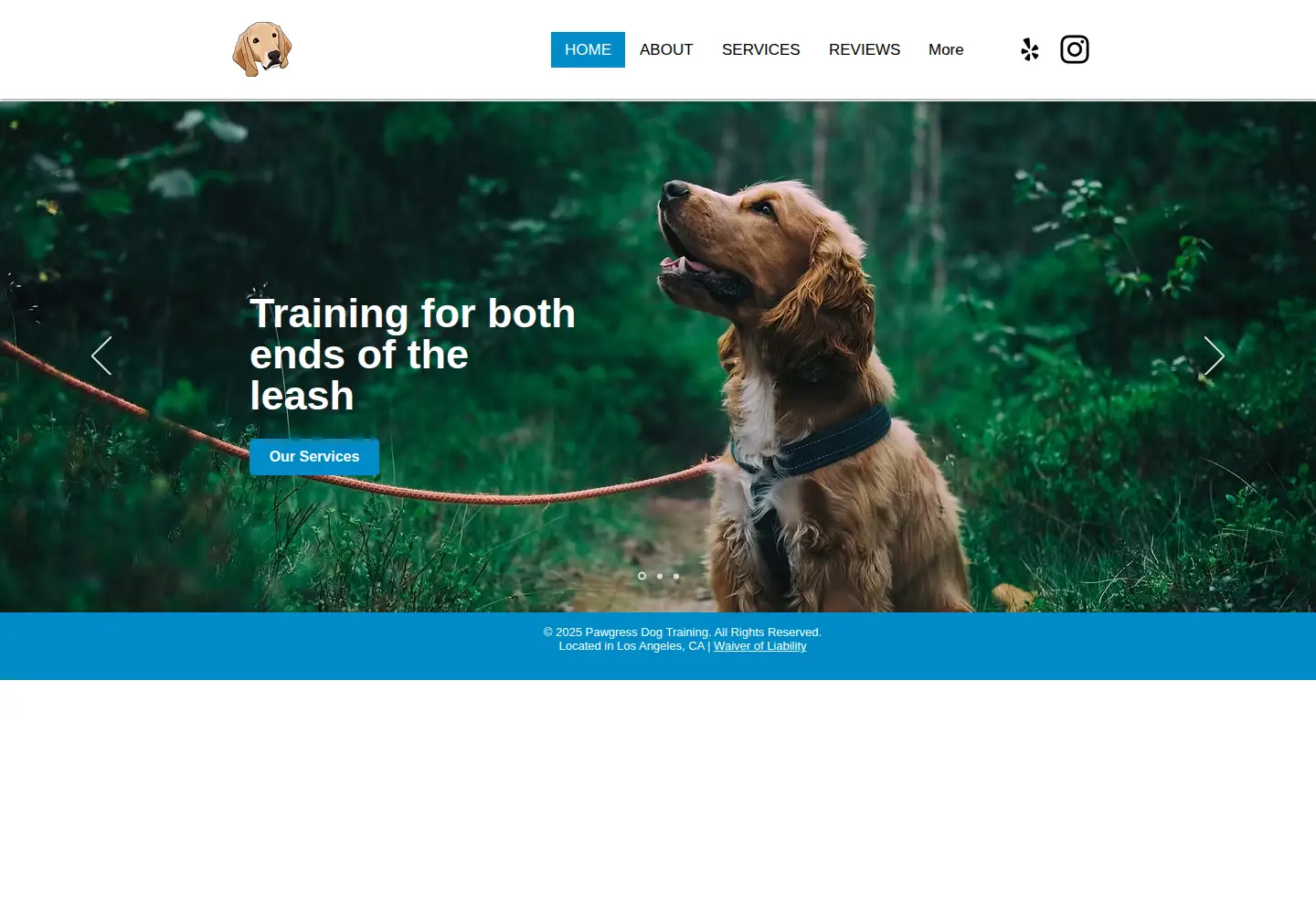 Captured homepage of pawgress.dog in the current scan