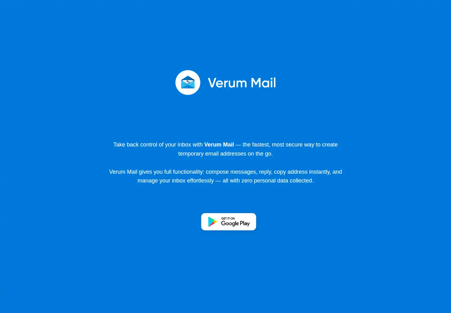 Screenshot of verum.email