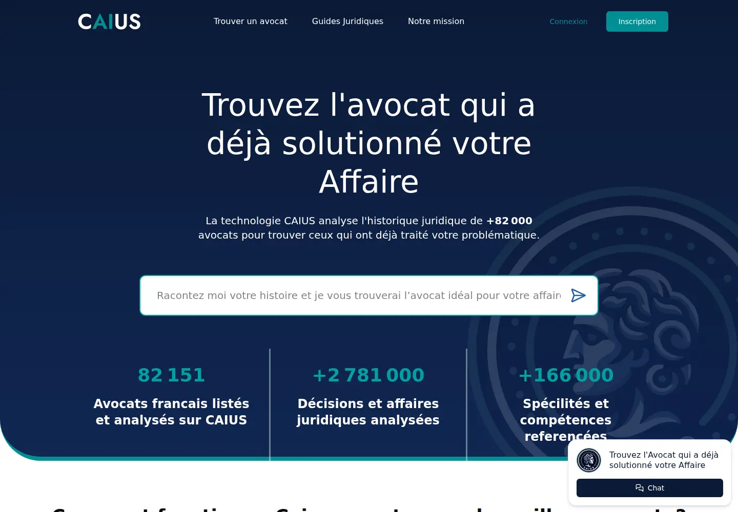 Screenshot of caius.fr