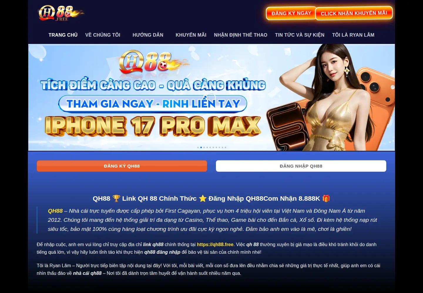 Screenshot of qh88.free