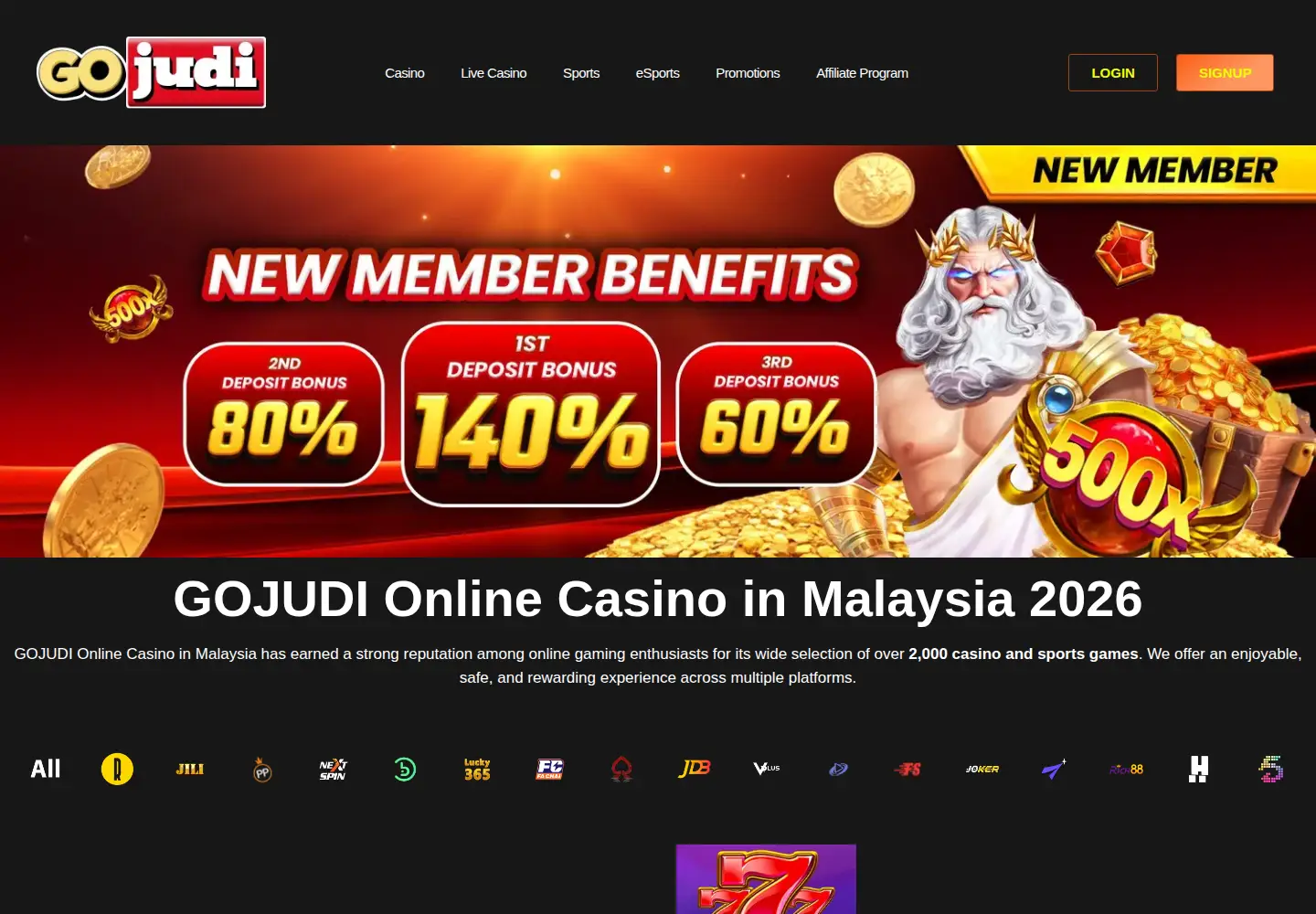 Screenshot of gojudi.games