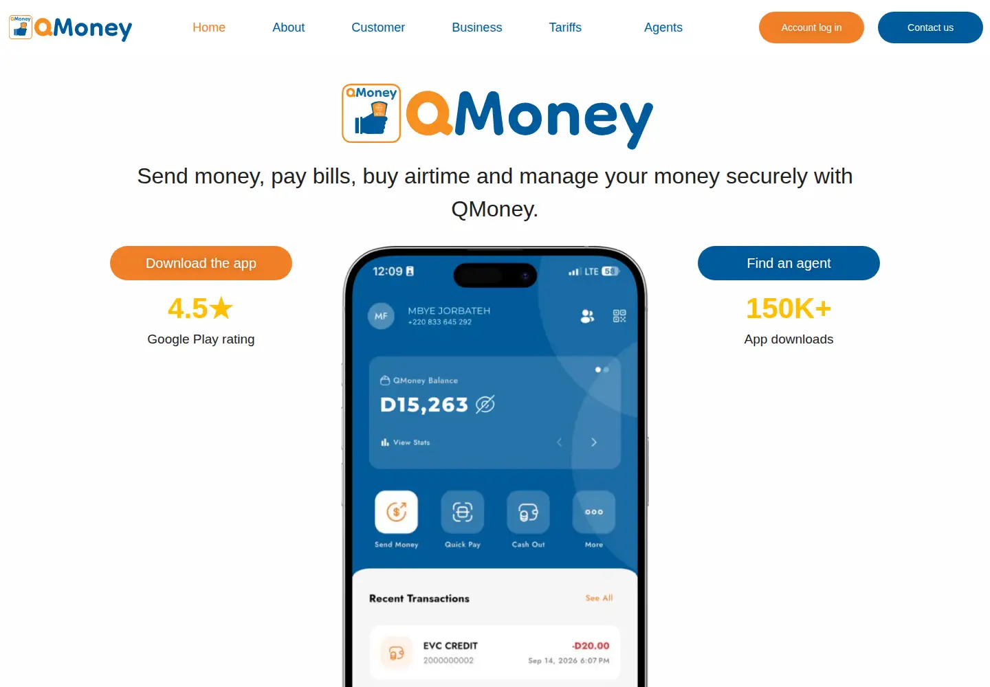 Screenshot of qmoney.gm