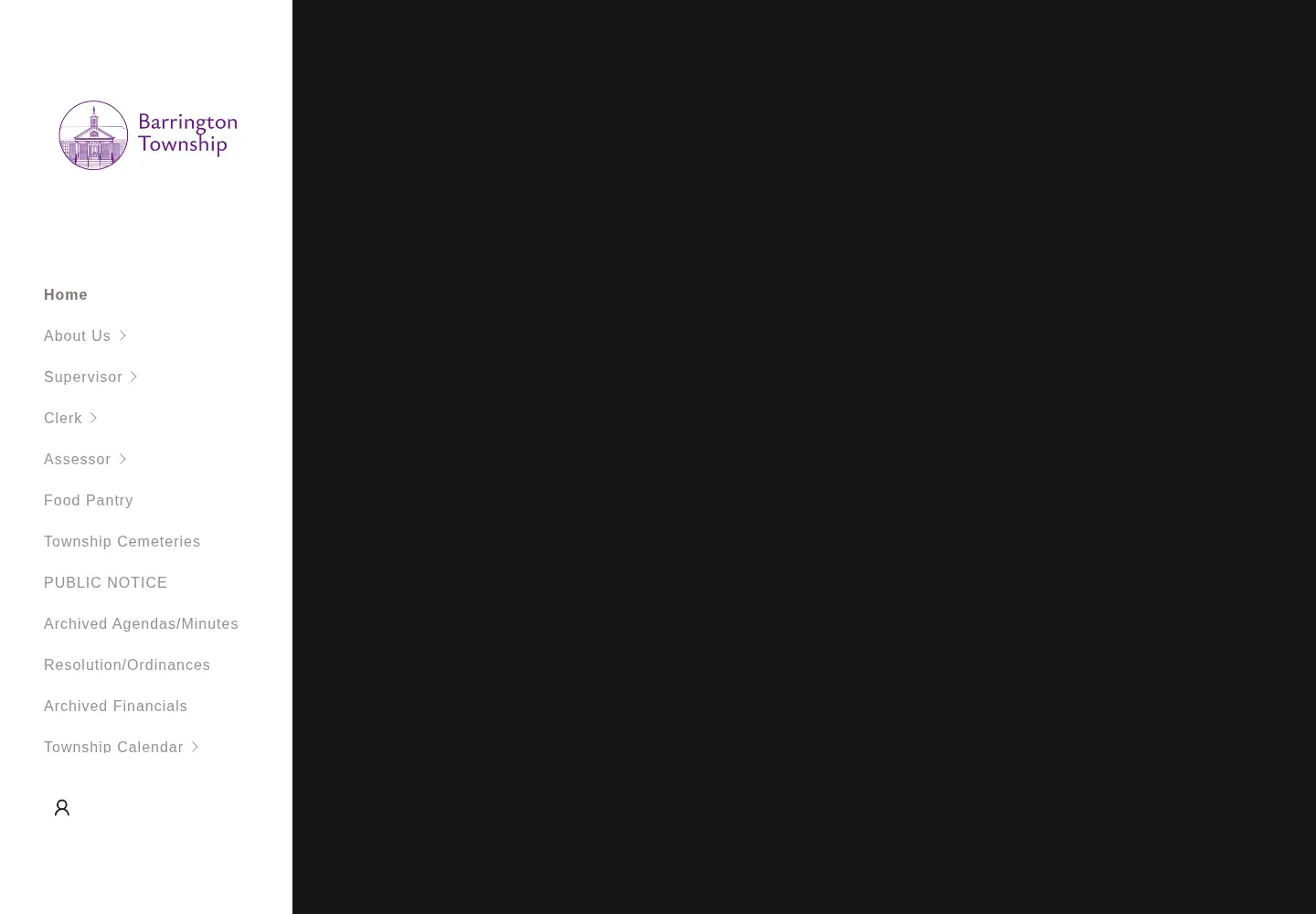 Screenshot of barringtontwpil.gov