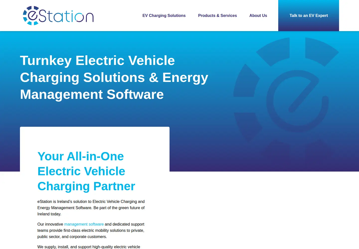 Captured homepage of estation.ie in the current scan