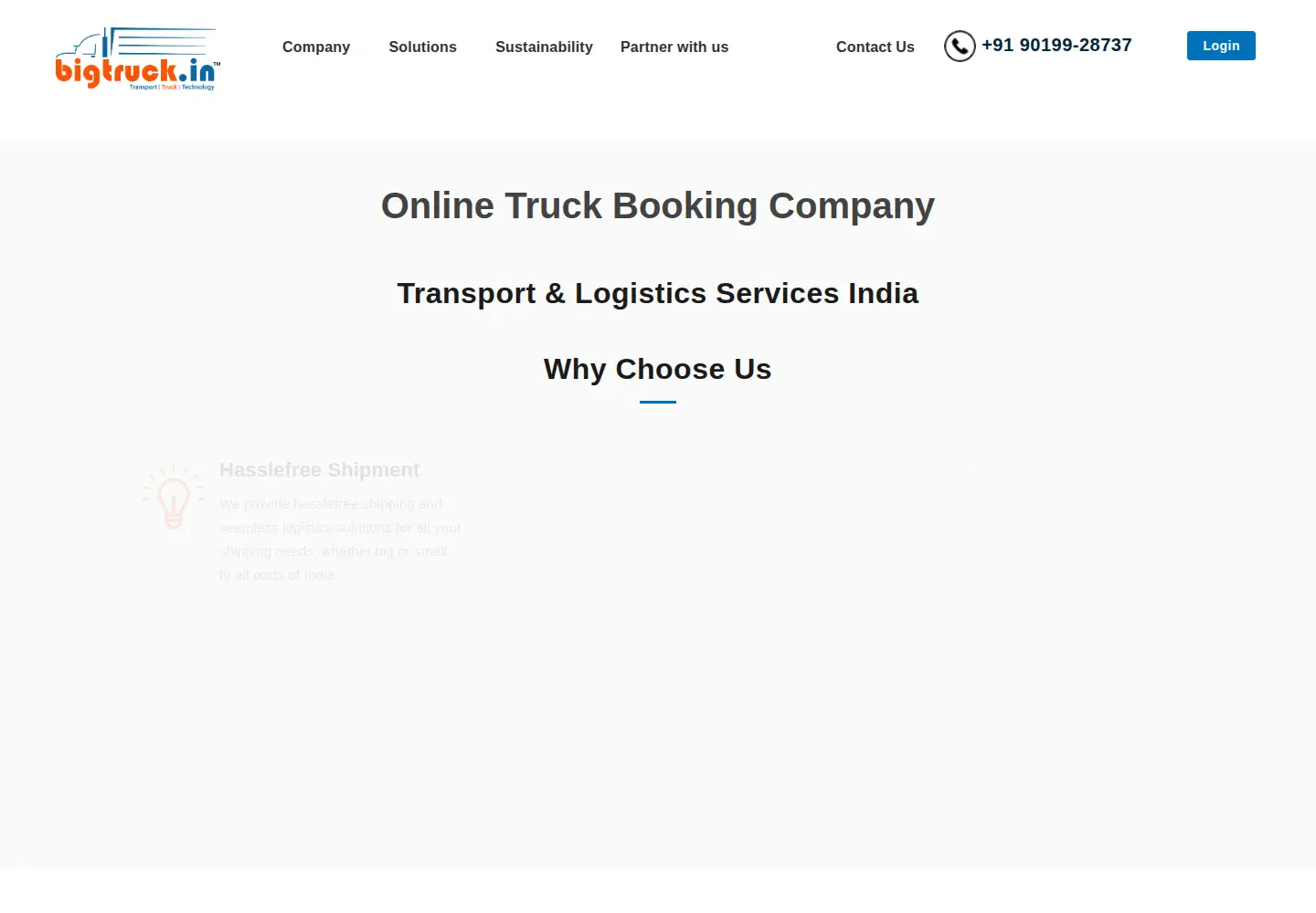 Screenshot of bigtruck.in