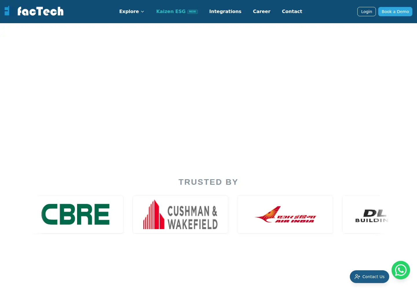 Captured homepage of factech.co.in in the current scan