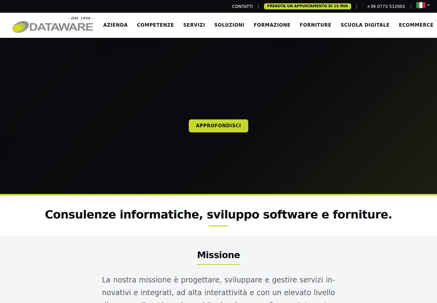 Screenshot of data-ware.it