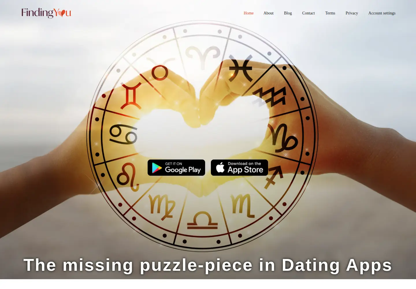 Screenshot of findingyou.me