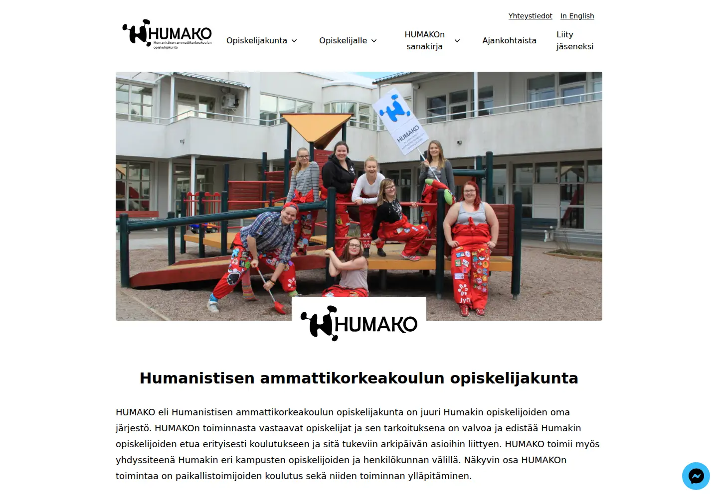 Screenshot of humako.net