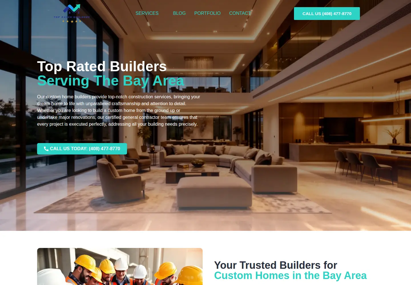 Captured homepage of topratedbuilders.net in the current scan