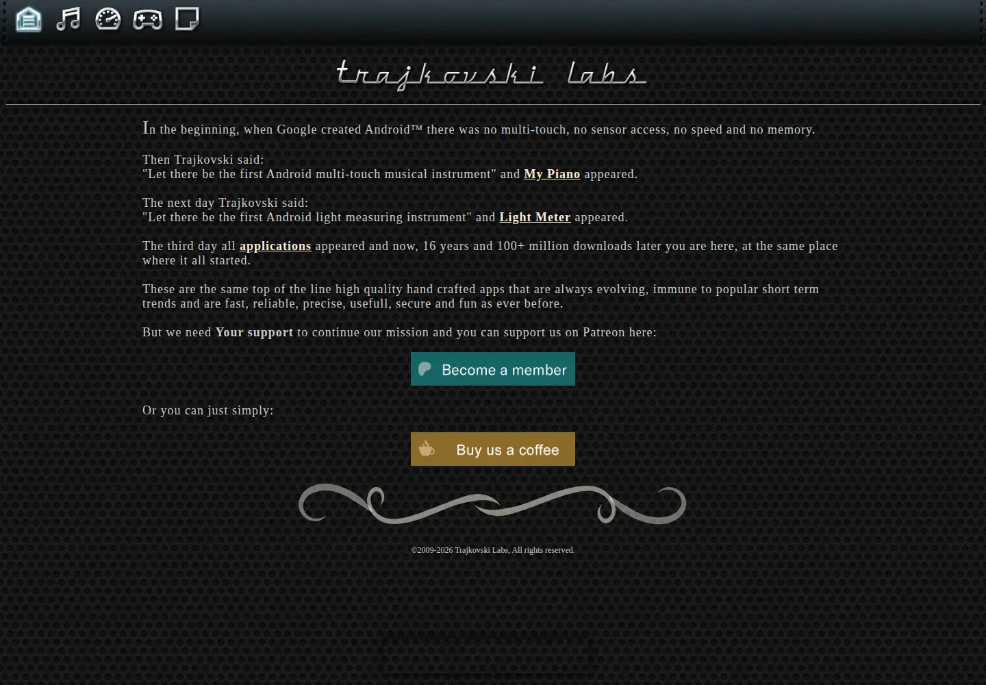 Screenshot of trajkovski.net