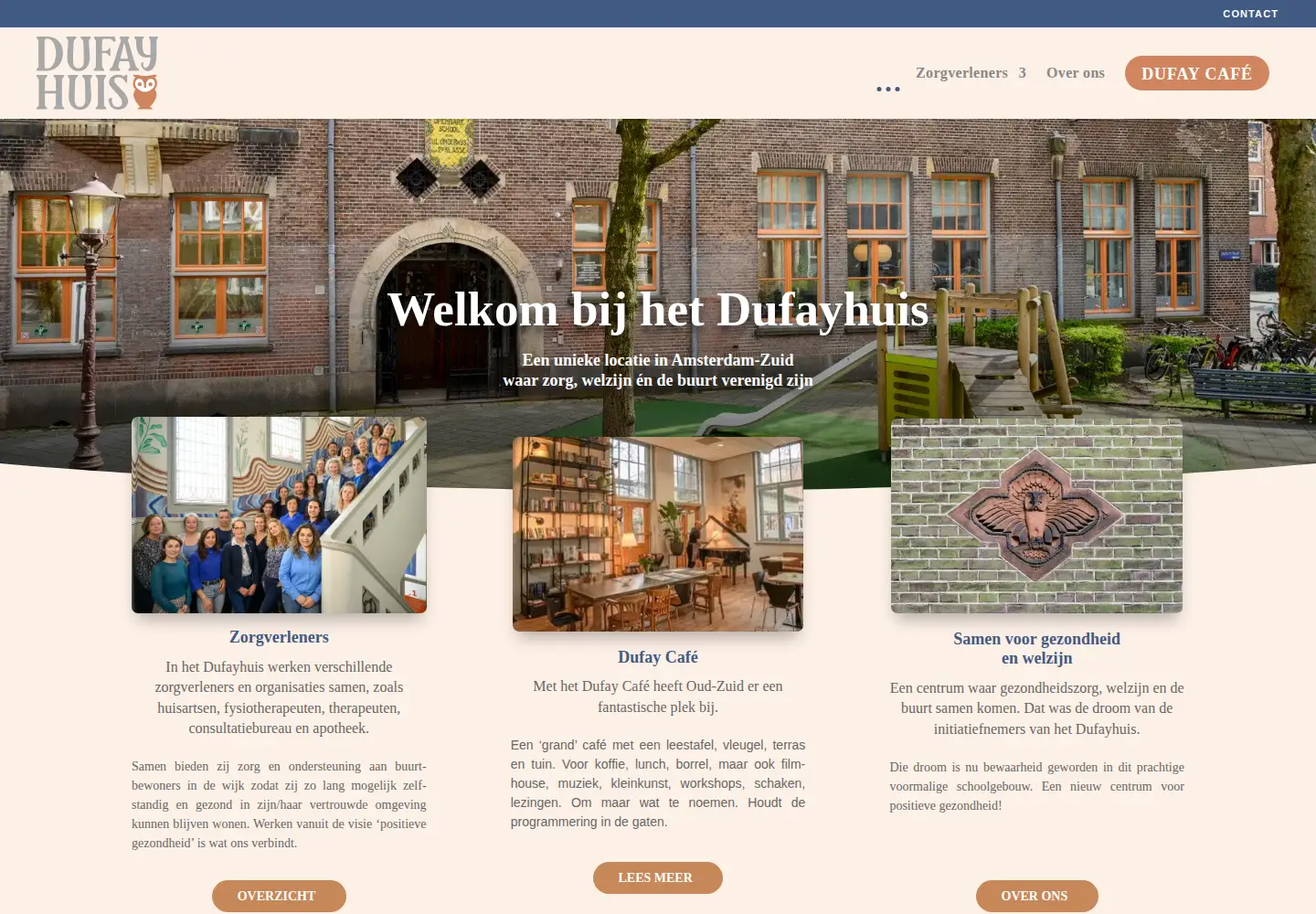 Screenshot of dufayhuis.nl