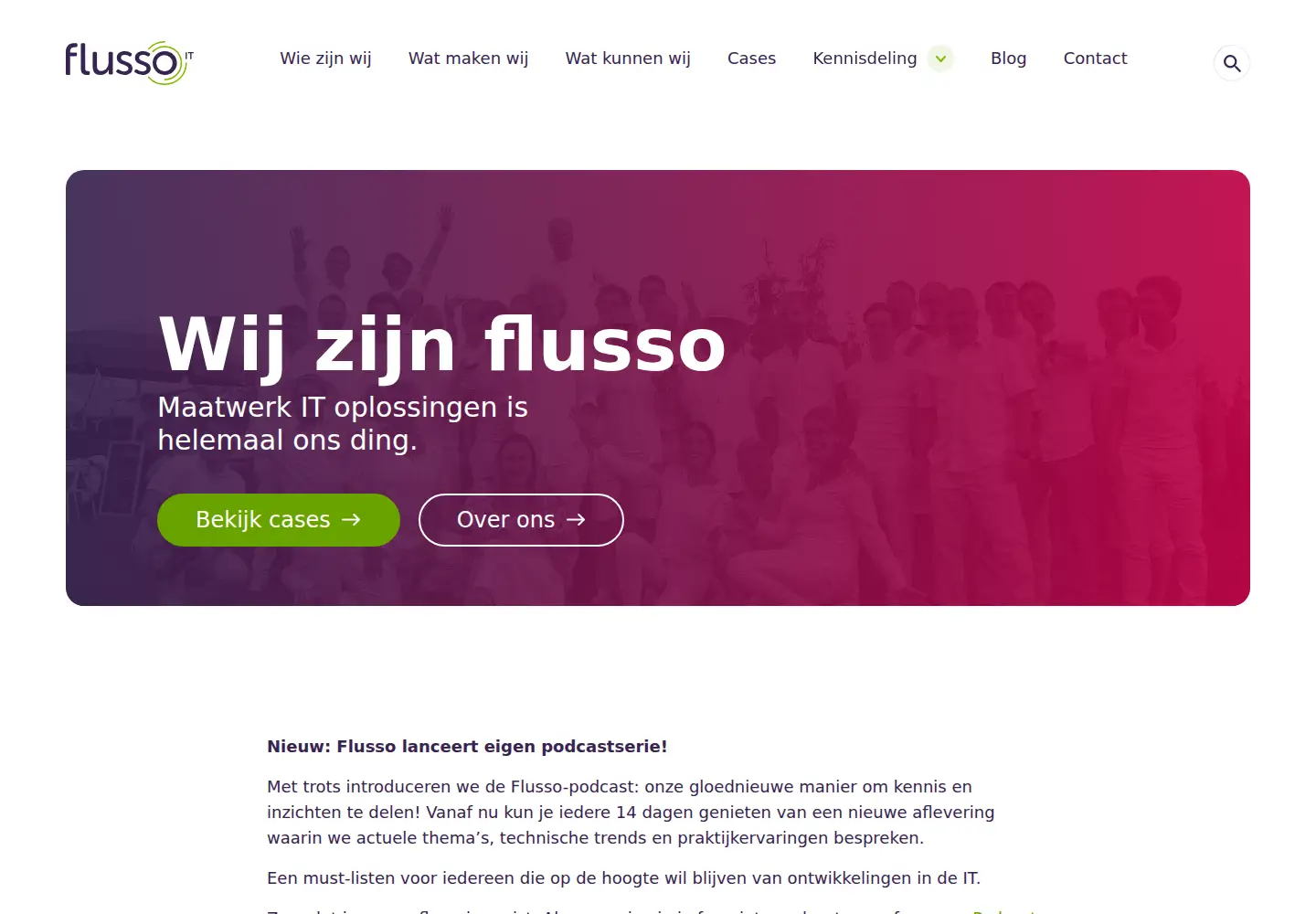 Screenshot of flusso.nl