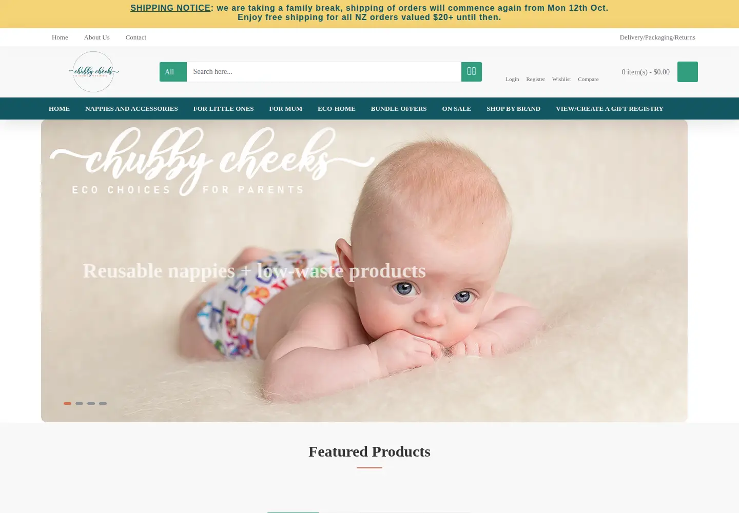 Captured homepage of chubbycheeks.co.nz in the current scan