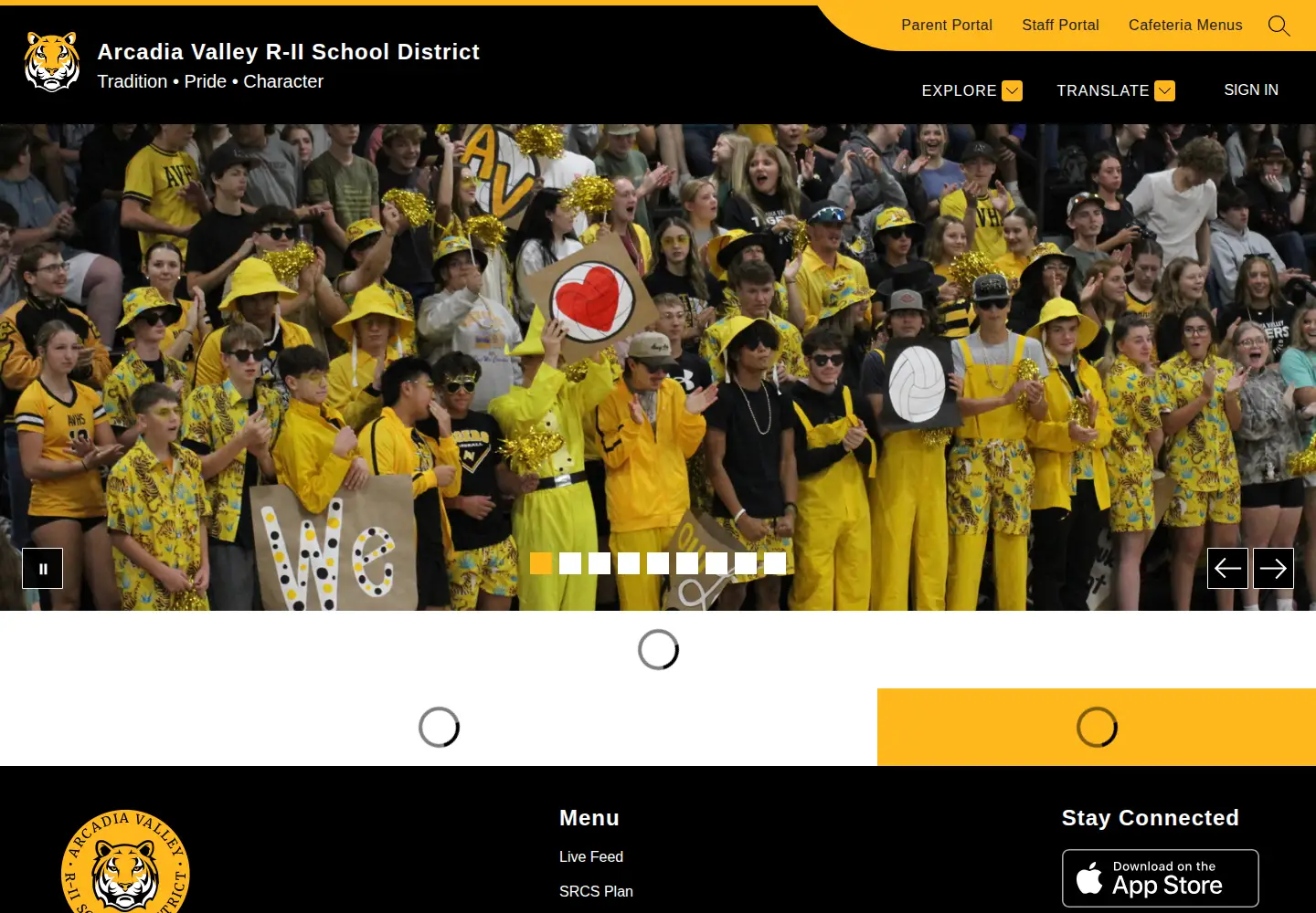 Captured homepage of avr2.org in the current scan