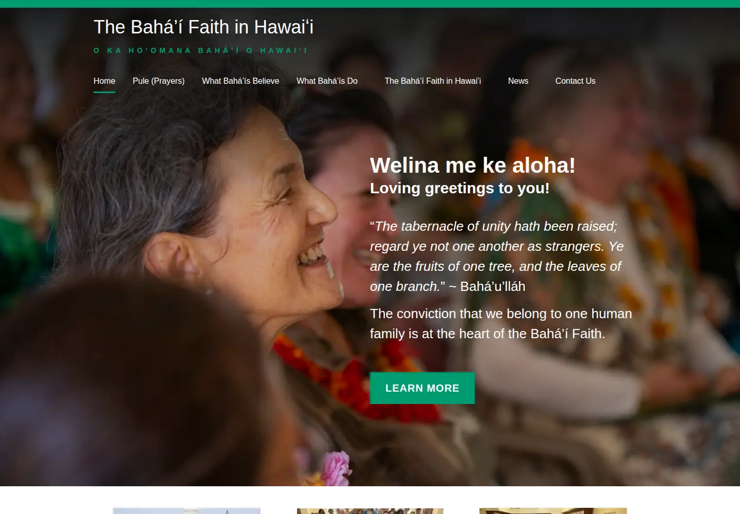 Screenshot of bahaihawaii.org