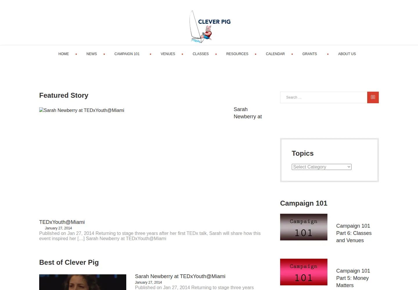 Screenshot of cleverpig.org
