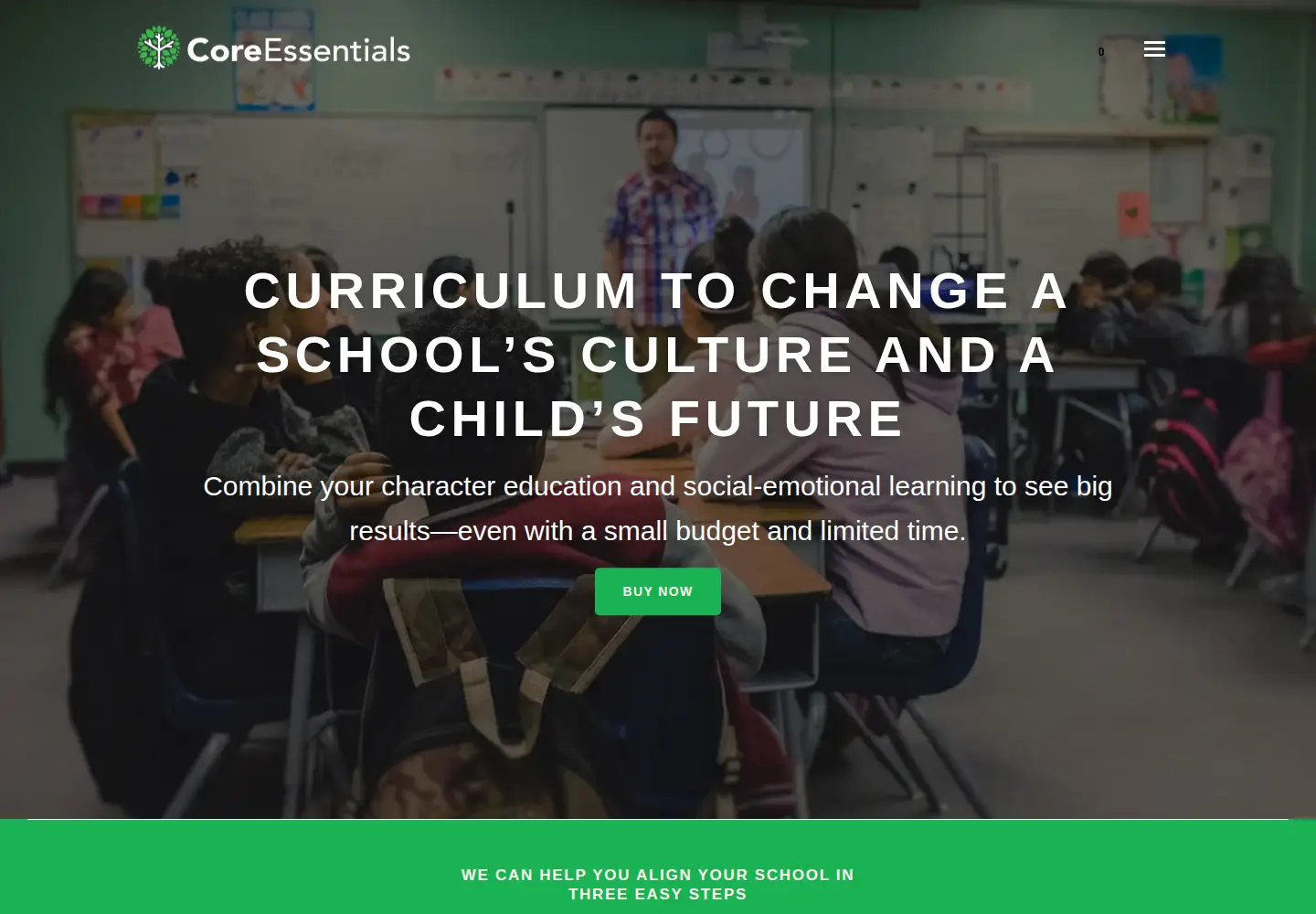 Screenshot of coreessentials.org
