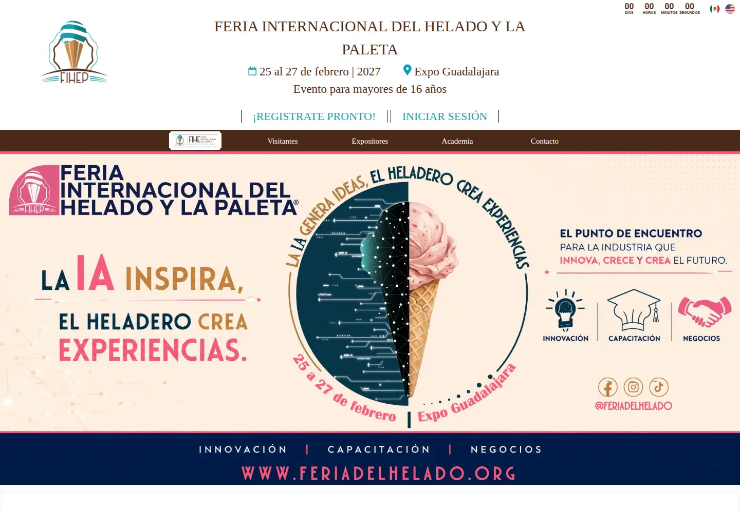 Captured homepage of feriadelhelado.org in the current scan