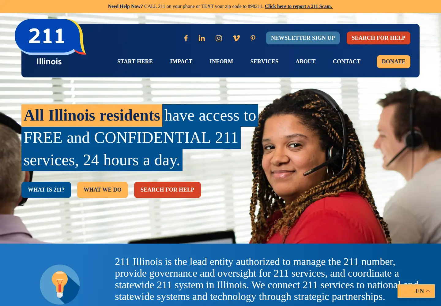 Screenshot of findhelp211.org