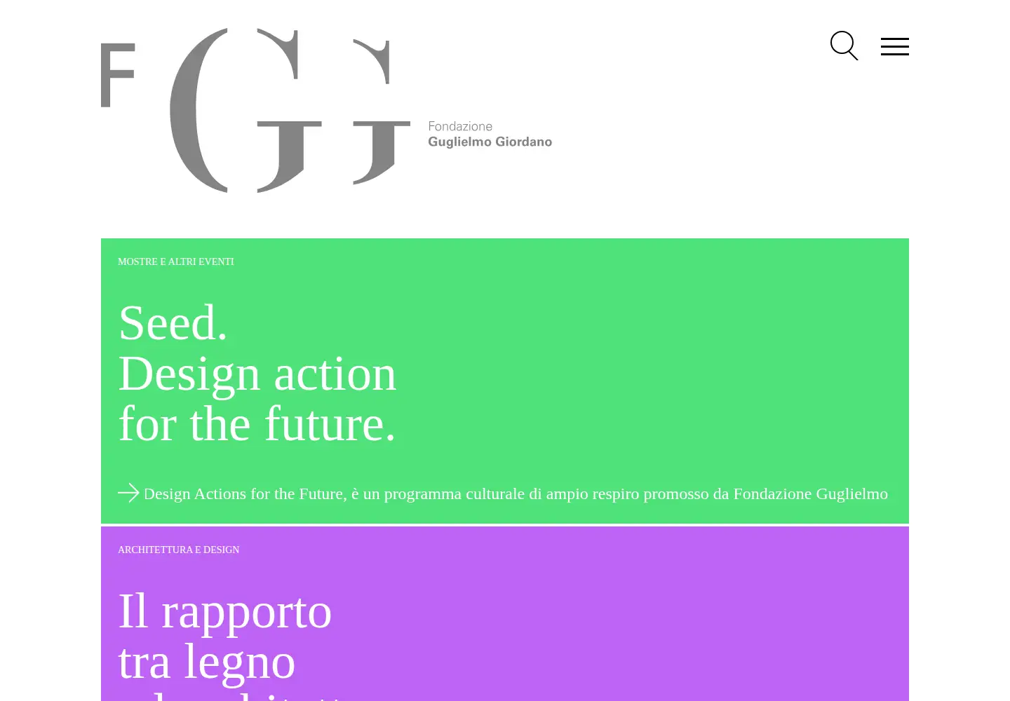 Screenshot of fondazionegiordano.org