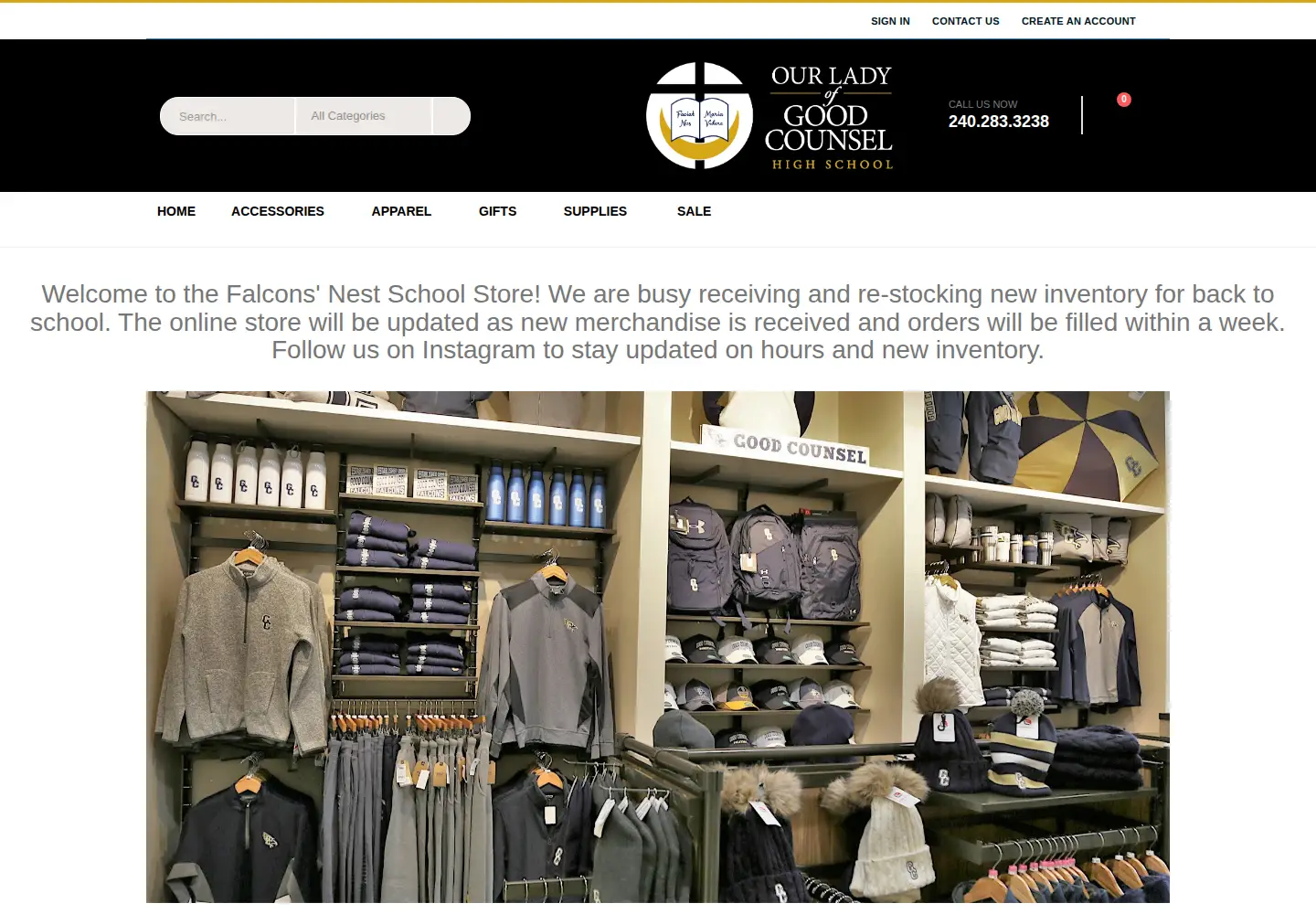 Screenshot of gcfalconsnest.org