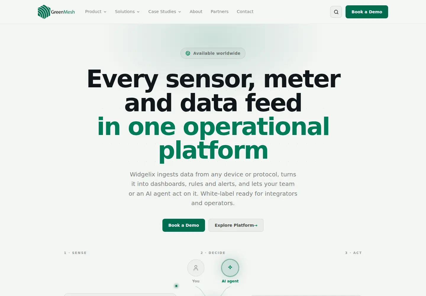 Captured homepage of greenmesh.org in the current scan