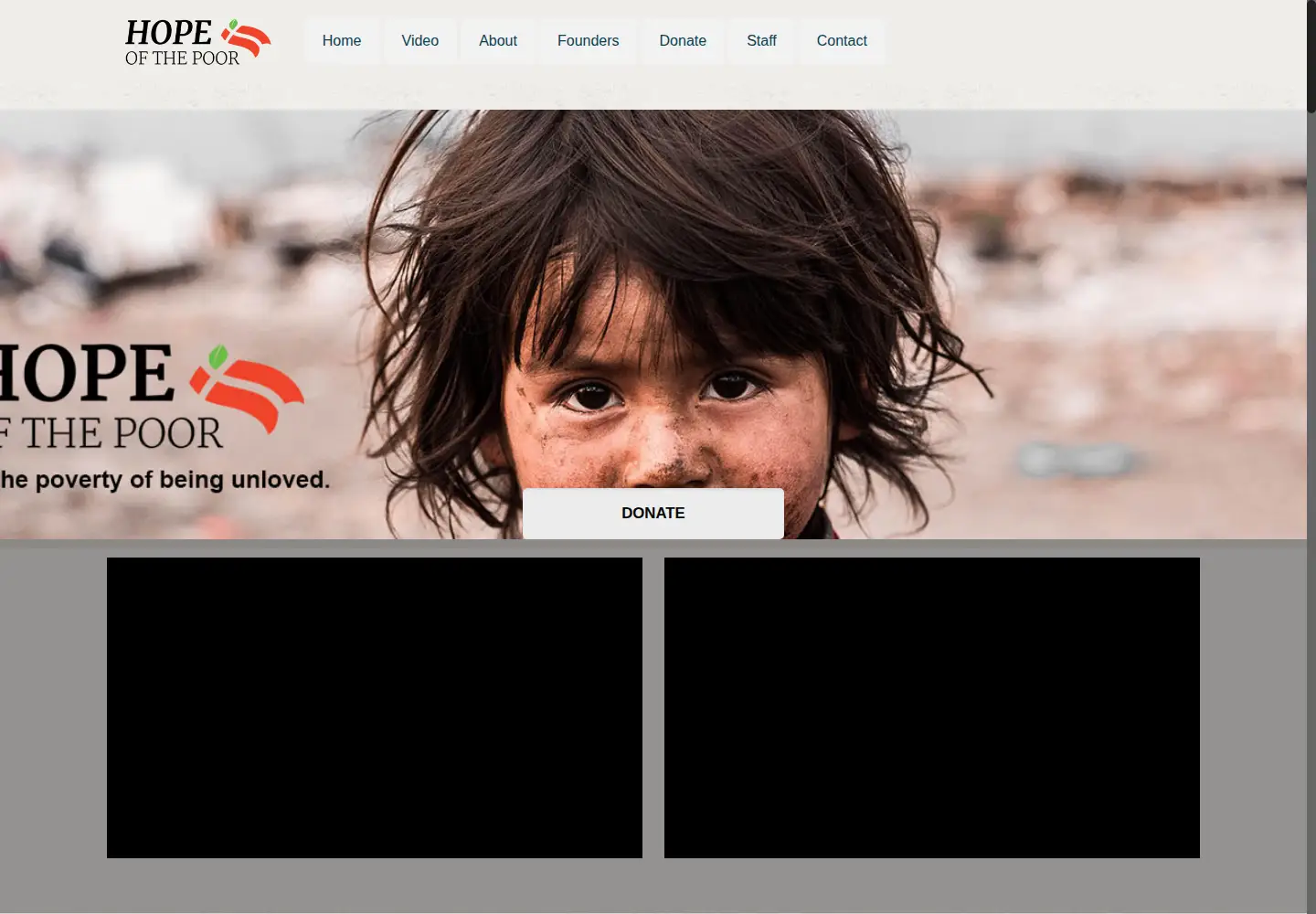 Screenshot of hopeofthepoor.org