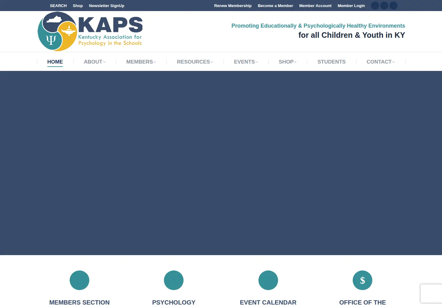Captured homepage of kapsonline.org in the current scan