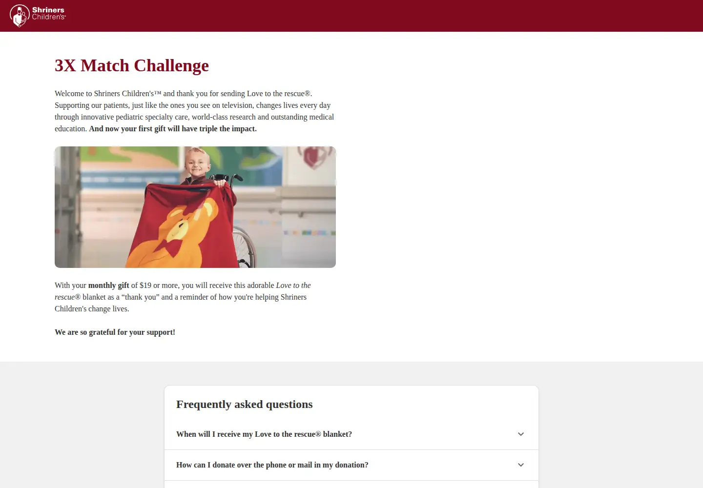 Screenshot of loveshriners.org