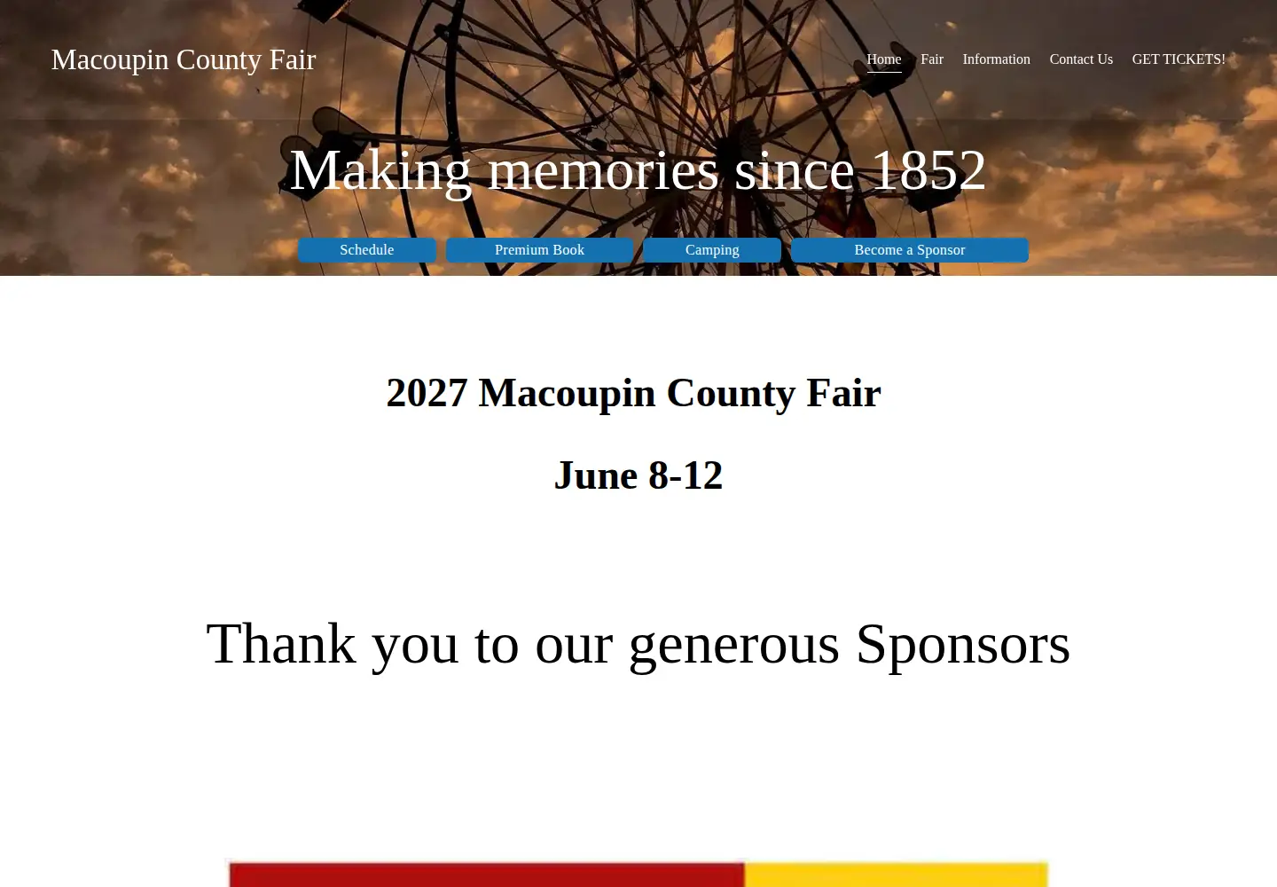 Screenshot of macoupincountyfair.org