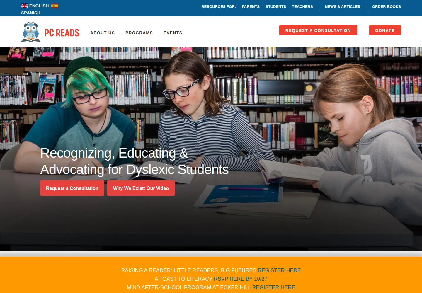 Screenshot of parkcityreads.org