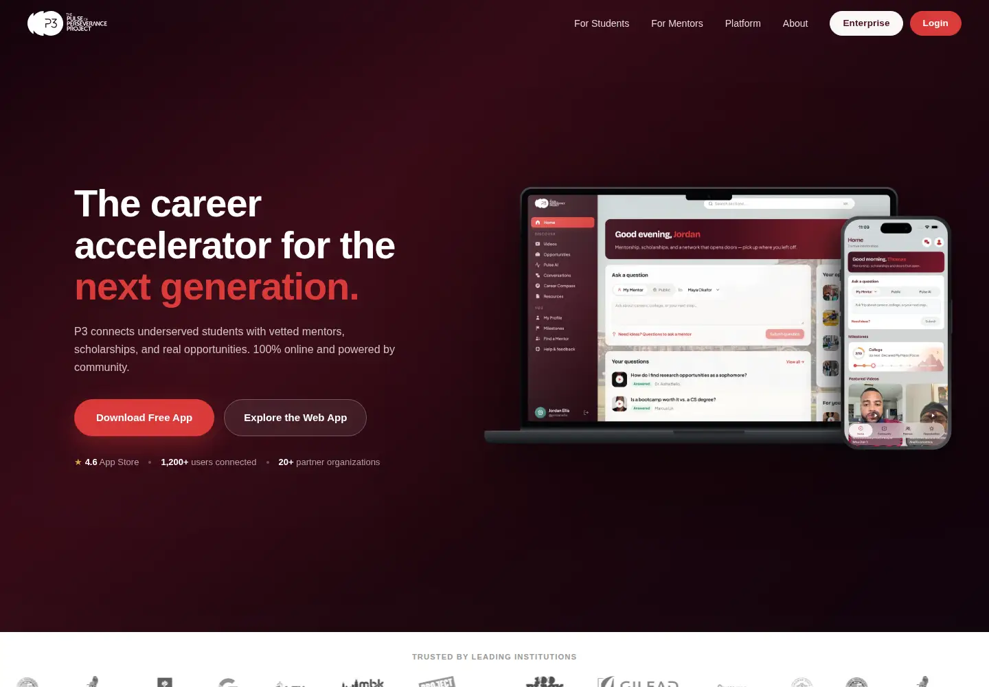 Screenshot of pulseofp3.org