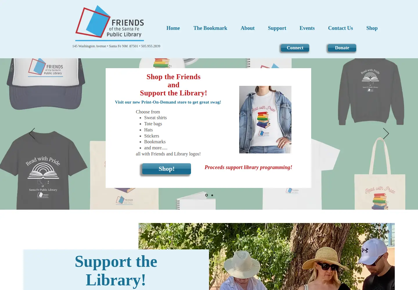 Screenshot of santafelibraryfriends.org