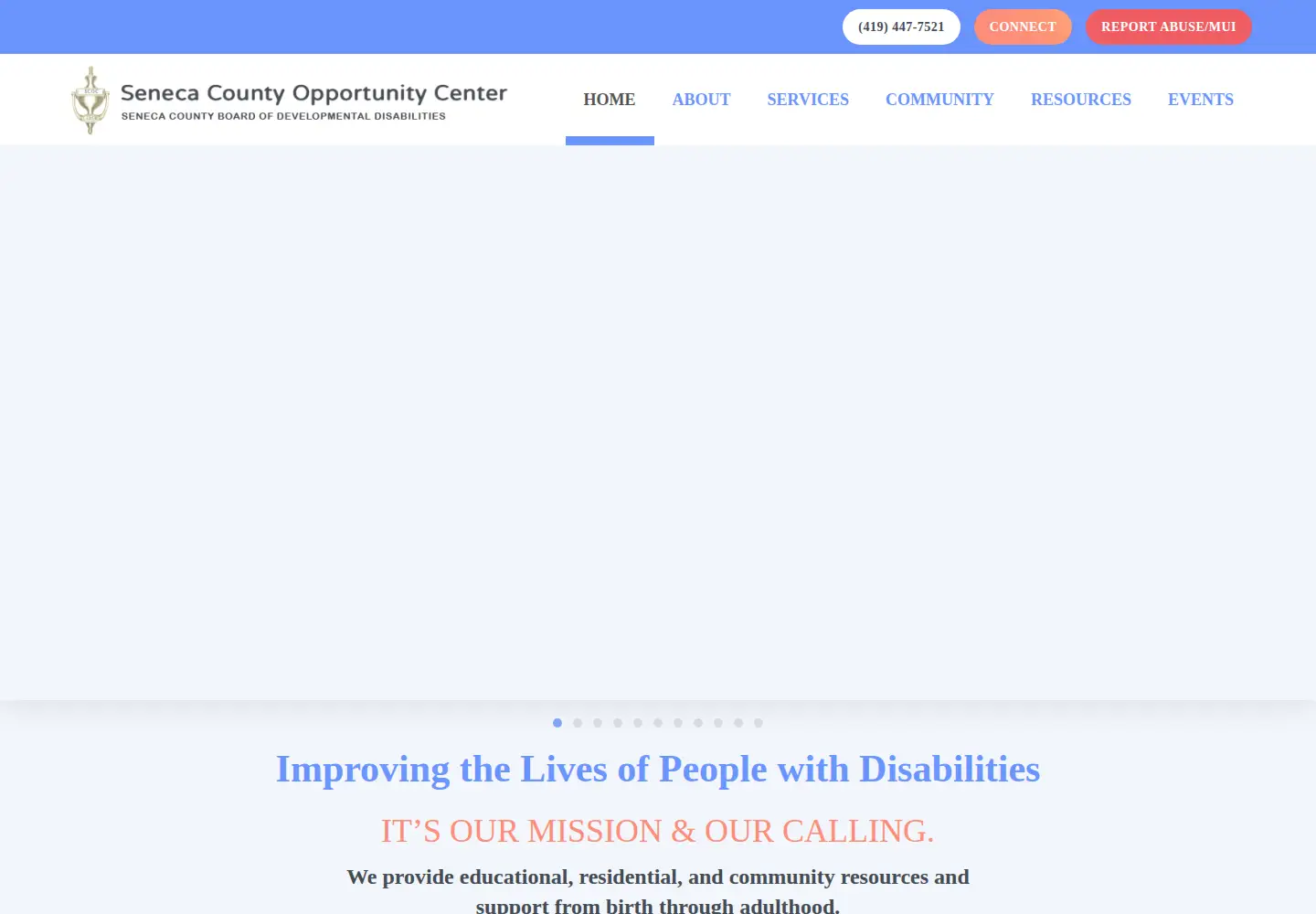 Screenshot of senecadd.org