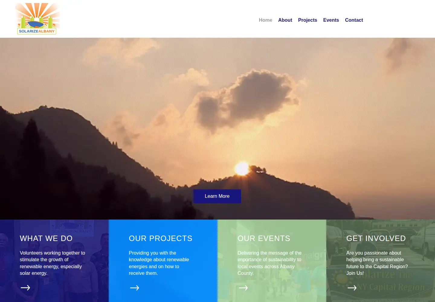 Screenshot of solarizealbany.org