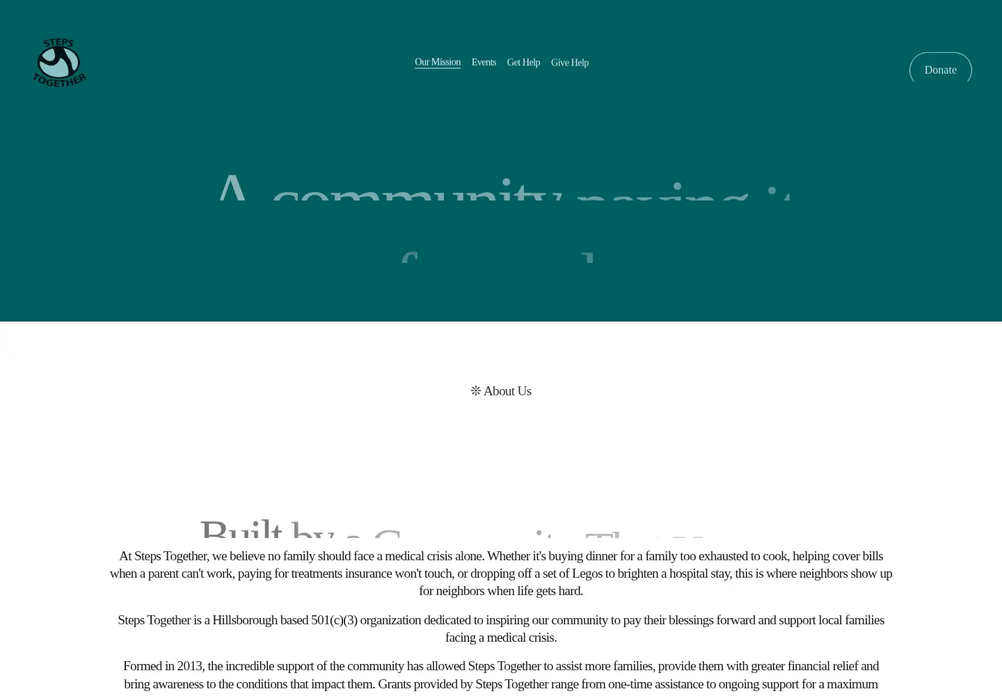 Screenshot of steps-together.org