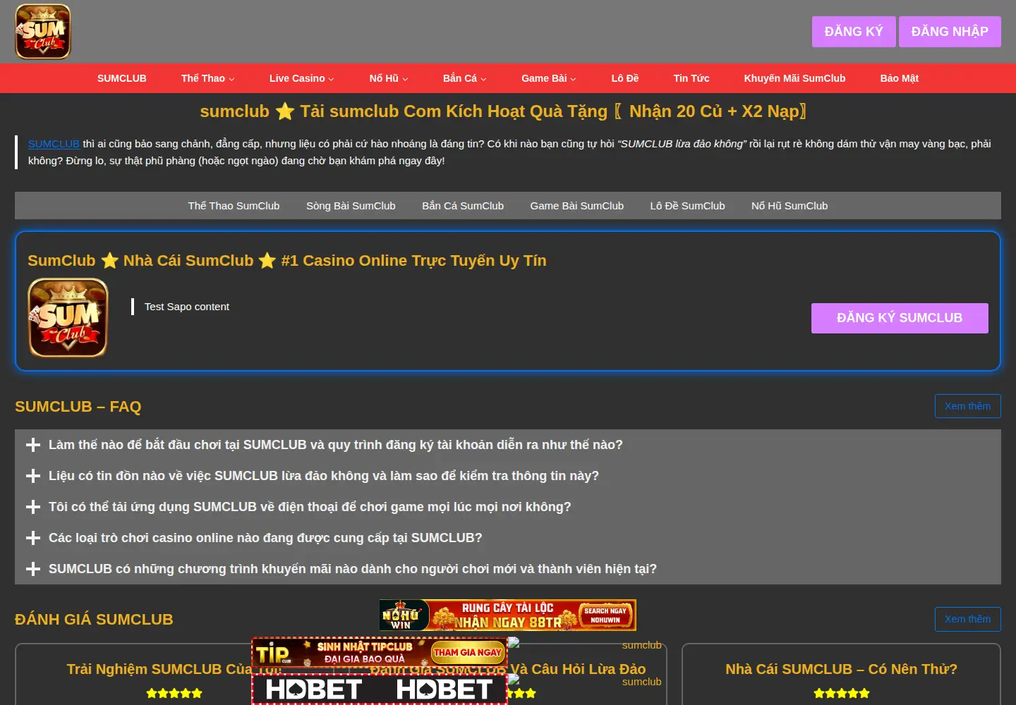 Captured homepage of sumclub3.org in the current scan