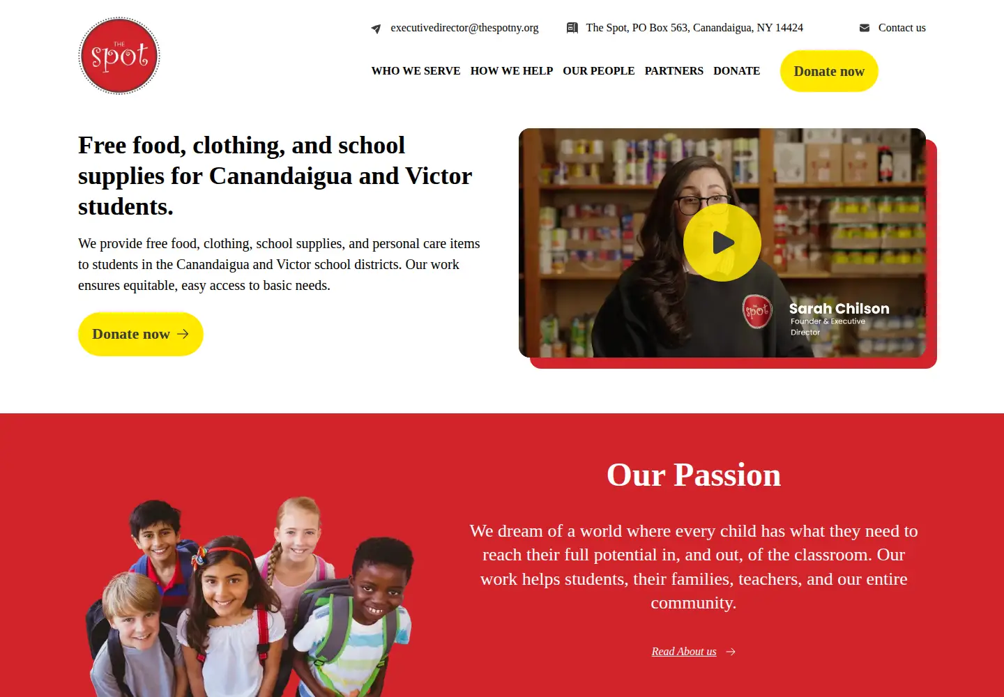 Screenshot of thespotny.org
