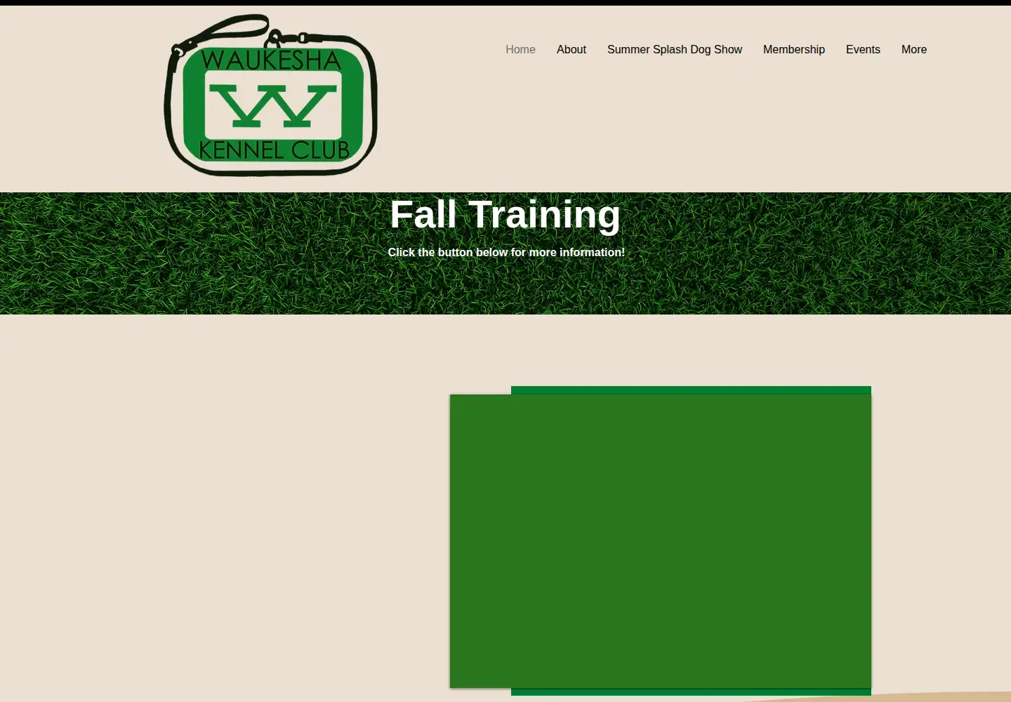 Screenshot of waukeshakennelclub.org