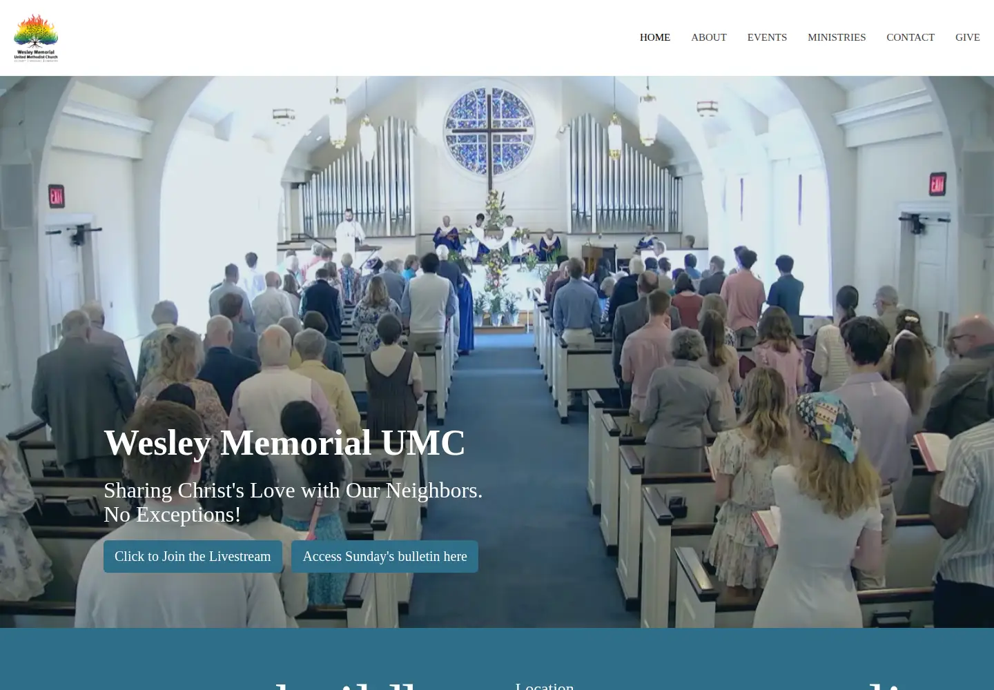 Screenshot of wesleymumc.org