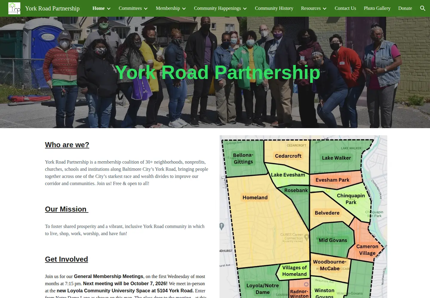 Screenshot of yorkroadpartnership.org